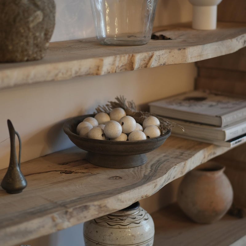 RUIRUICO Extra Large Rustic Wood Bead Garland with 1.6"" Diameter Wooden Beads, 41"" Long Wooden Beads Garland with Tassels, Decorative Beads for Boho, Farmhouse Decor - Image 5